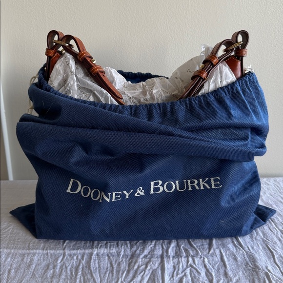 Dooney & Bourke Black and Brown Monogram Shoulder Bag - Picture 9 of 9